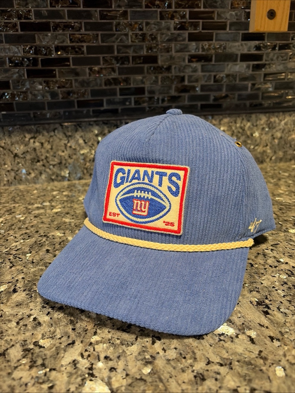 ‘47 Brand x Stoney Clover Lane New York Giants Corduroy Men Hat Cap Rope NWT